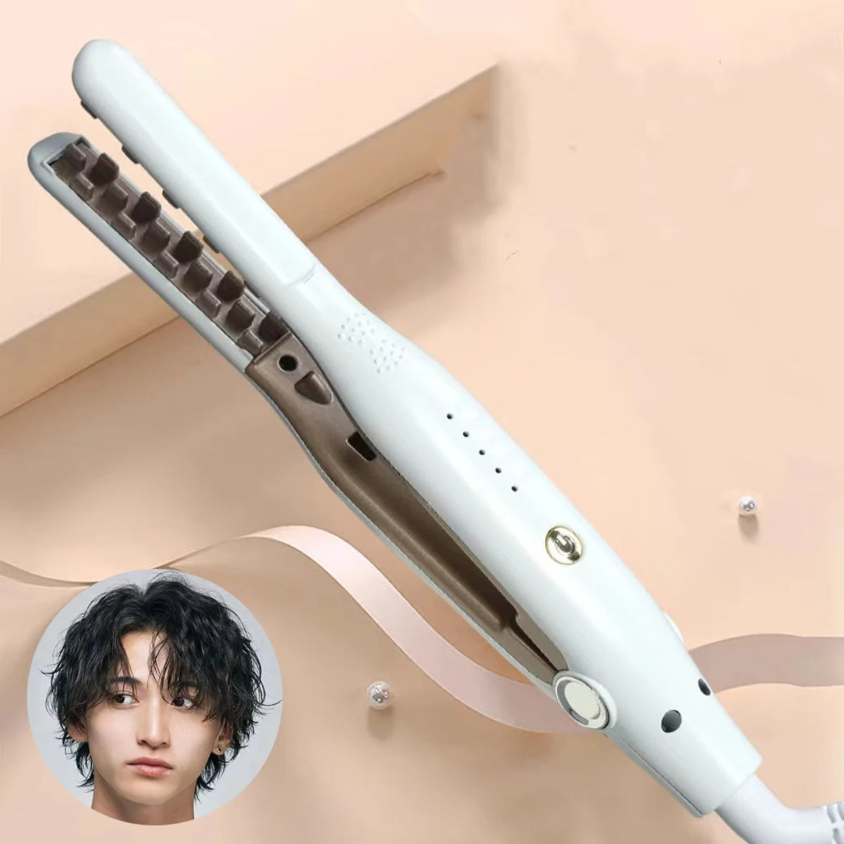 3D Hair Crimper Iron – Ceramic Volumiser and Corrugated Curling Flat Iron