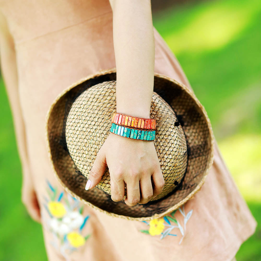 Bohemian chakra Bracelets Natural Stone