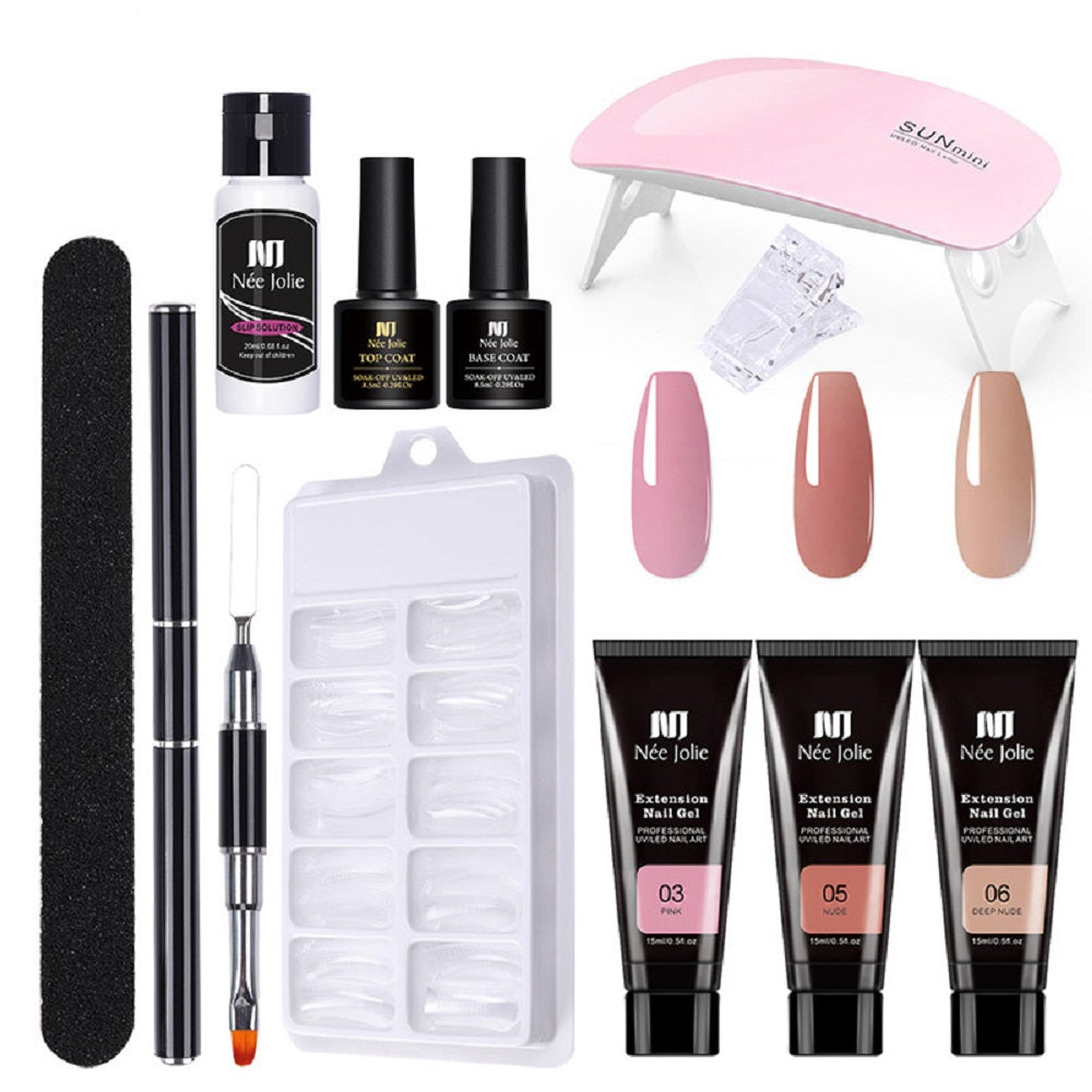 Icicosmetic Polygel Secret Nail Kit - Pink - Nude - Deep Nude Color