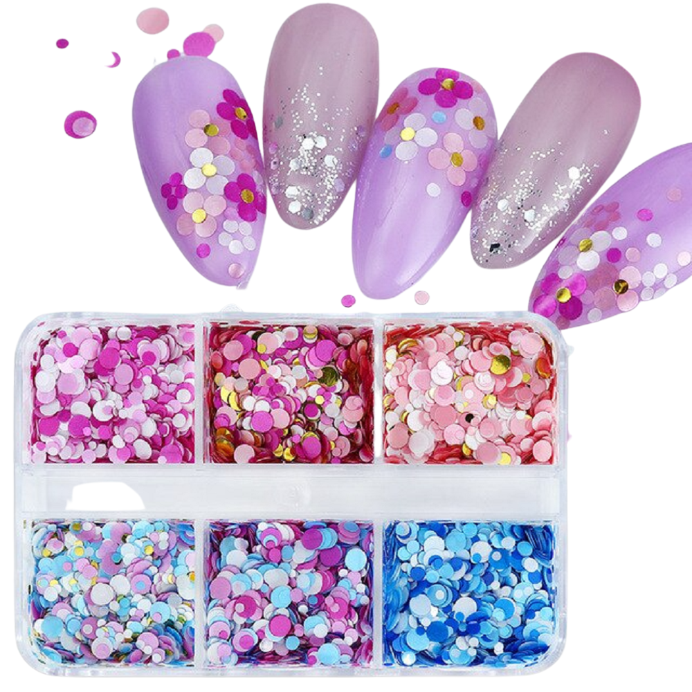 Nail art sequins glitter manihelp set