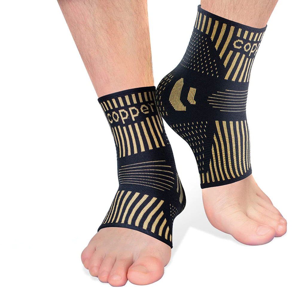 Copper Ankle Brace Compression Sleeve Support for Plantar Fasciitis