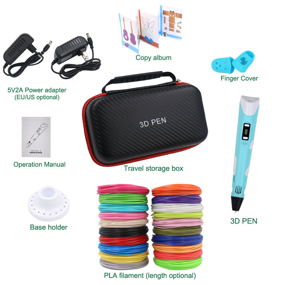 3D Printing Pen DIY Drawing Pen with 200M PLA Filament Kids Gift