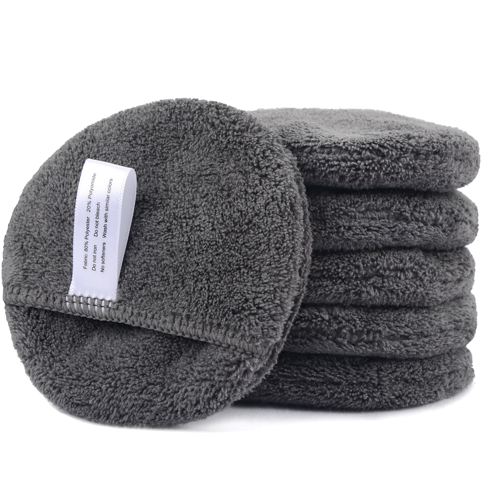Microfiber reusable makeup remover pads face