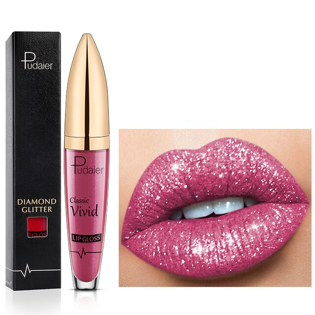Diamond Lip Gloss Waterproof Long Lasting Glitter Lipstick