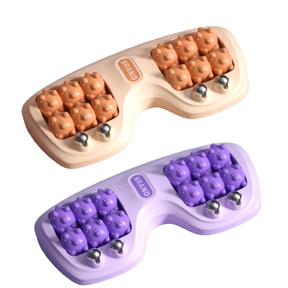 Dual foot massager roller foot plantar fasciitis stress relief