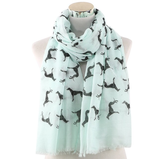 70*180 CM Korean Style Lovely Dog Shawl Breathe Tassels Thin Scarf