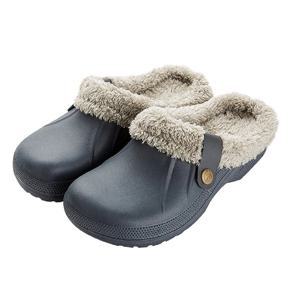 Waterproof mule clogs slippers winter warm unisex