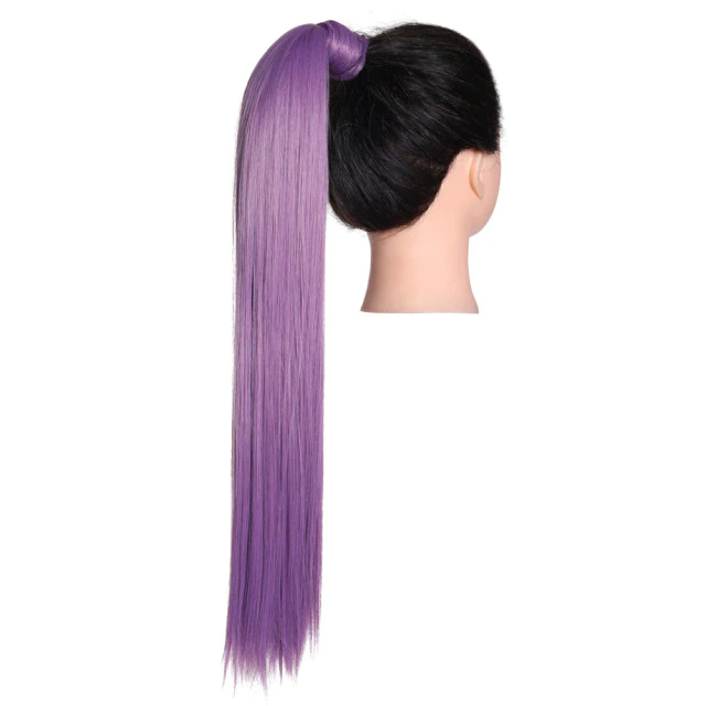 Synthetic straight long natural hair ponytail extension