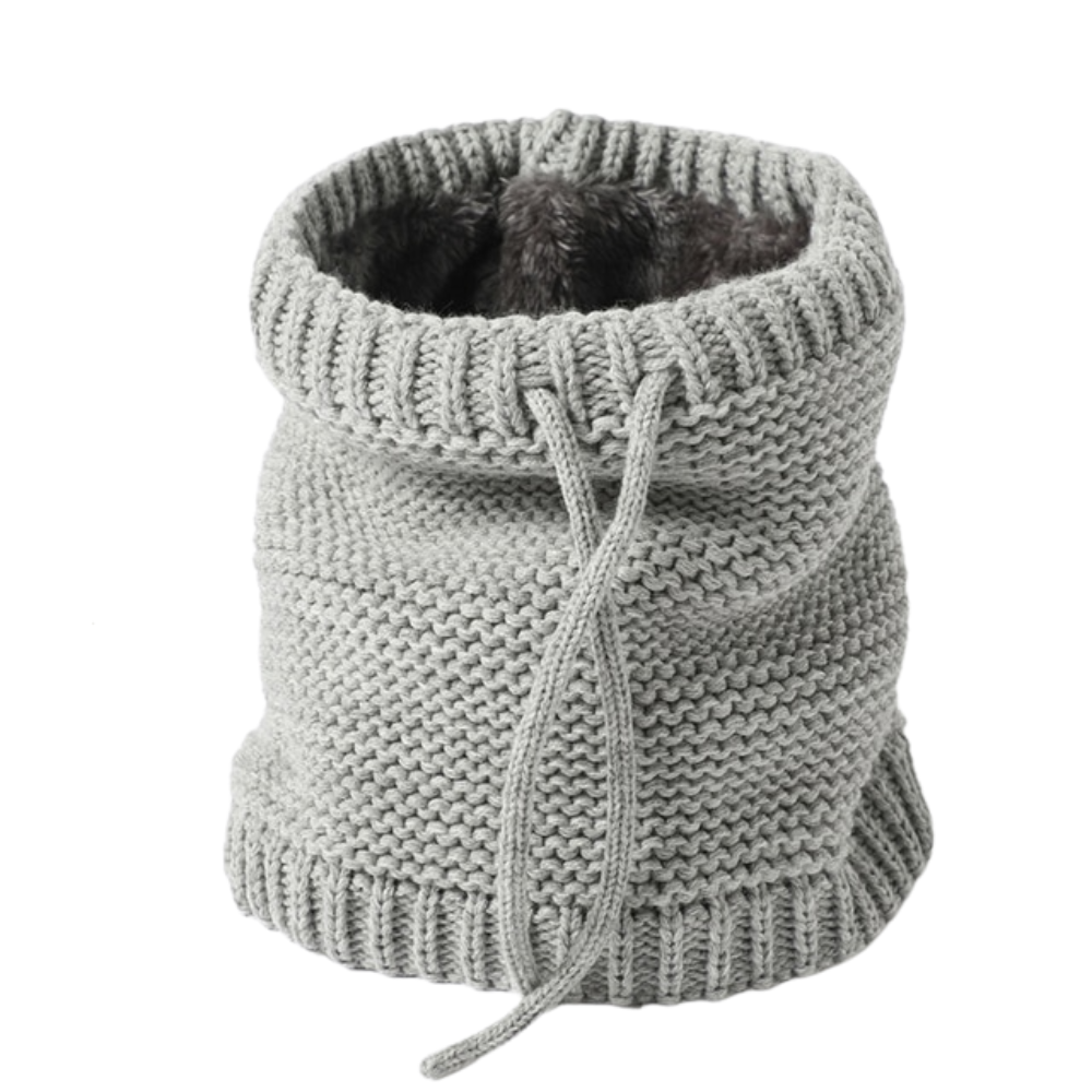 Women's knitted winter ring scarf neck cover soft thick fur