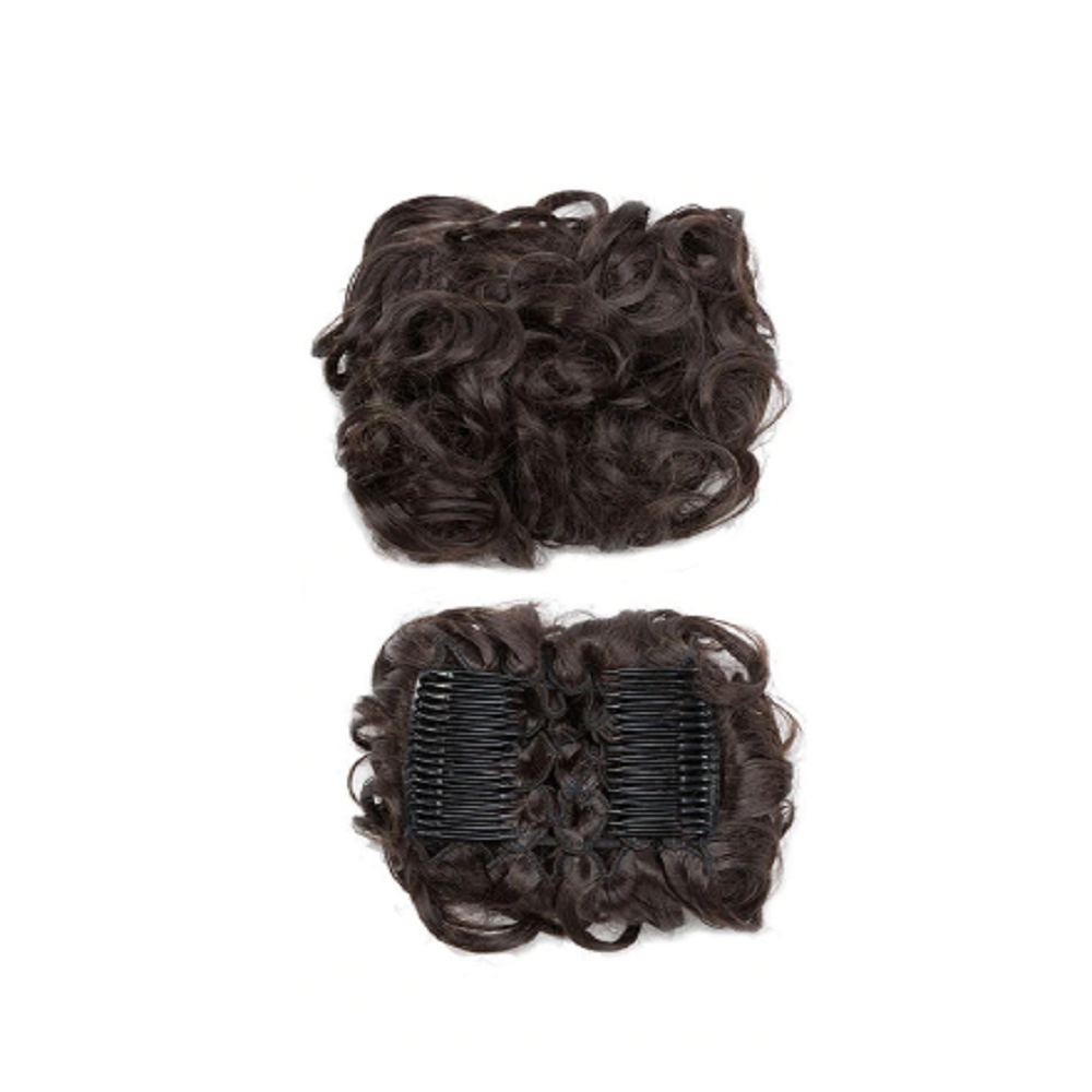 Comb Clip Curly Hair Extension Synthetic Bun