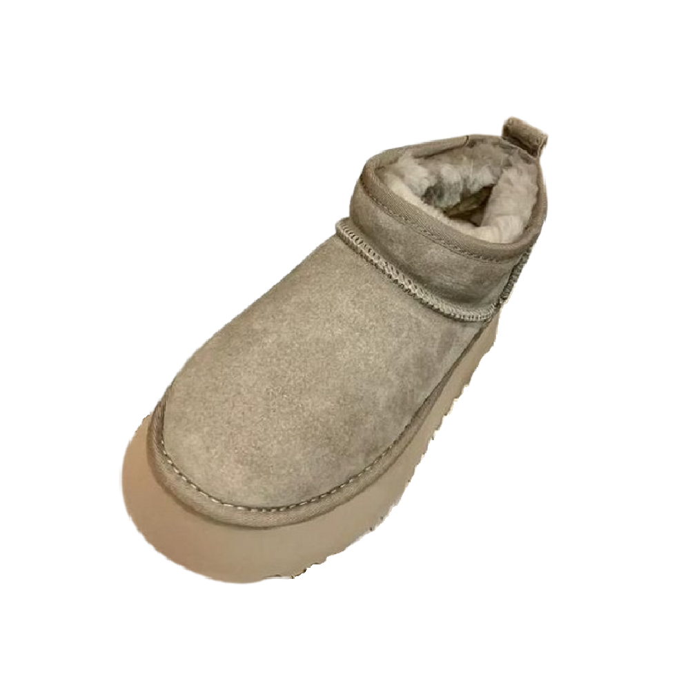Women's sheepskin wool anti-skid snow boots