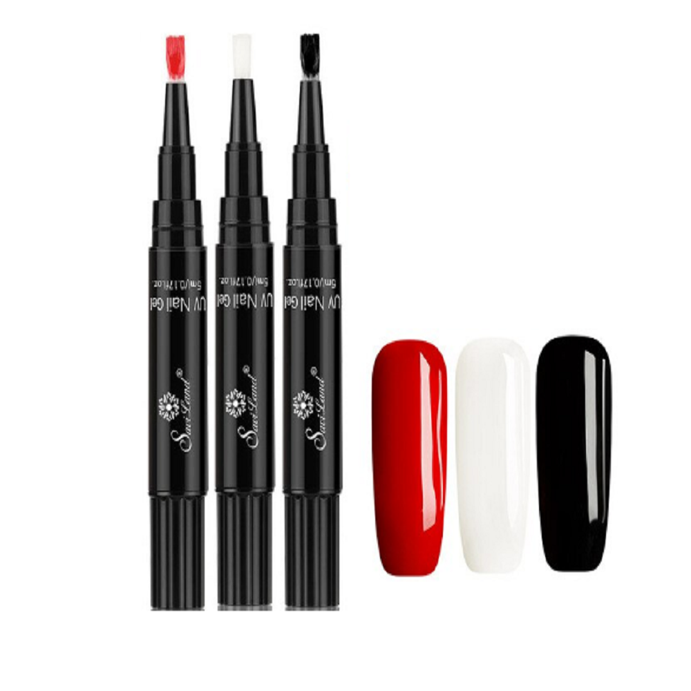 3Pcs/Lot 3 in 1 Gel Nail Varnish Pen iciCosmetic