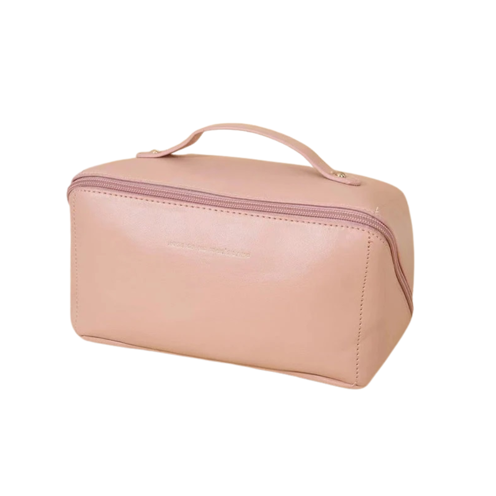 Travel cosmetic bag leather makeup organizer