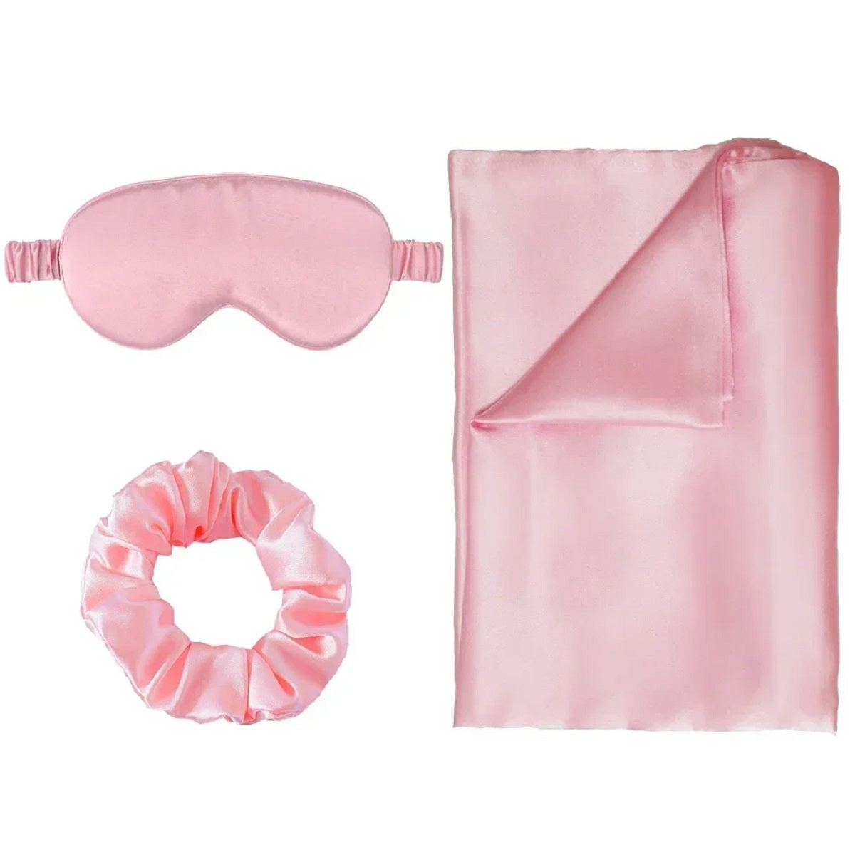Pack Mulberry Silk Pillow Case for Hair and Eye Mask