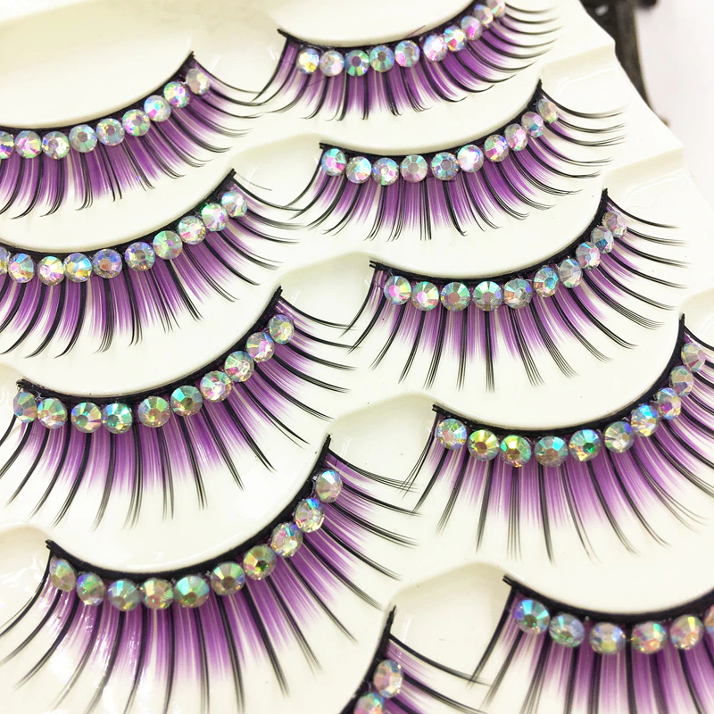 3D Thick Shiny Rhinestone False Eyelashes