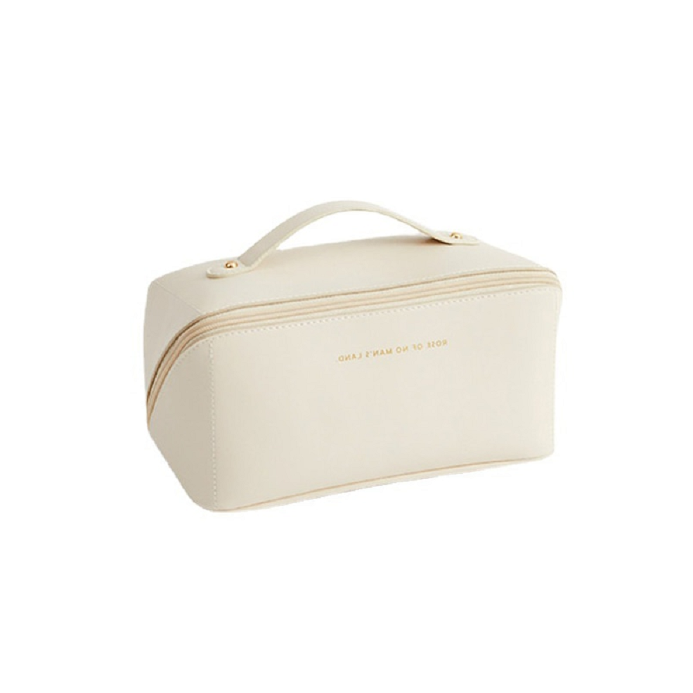Travel cosmetic bag leather makeup organizer