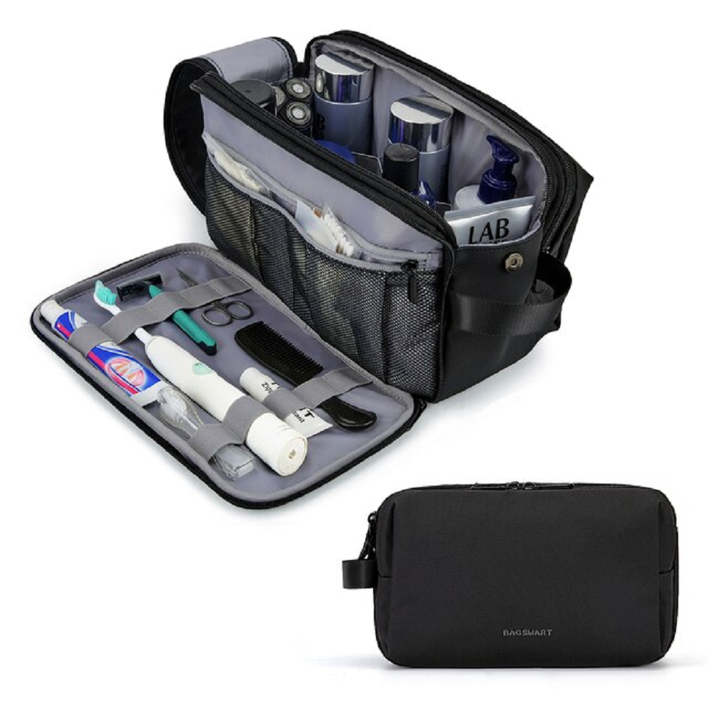 Toiletry travel cosmetic bag for men & women