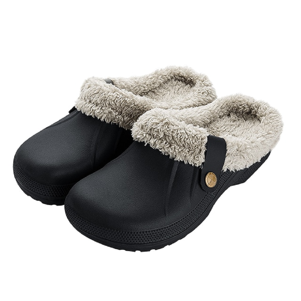 Waterproof mule clogs slippers winter warm unisex