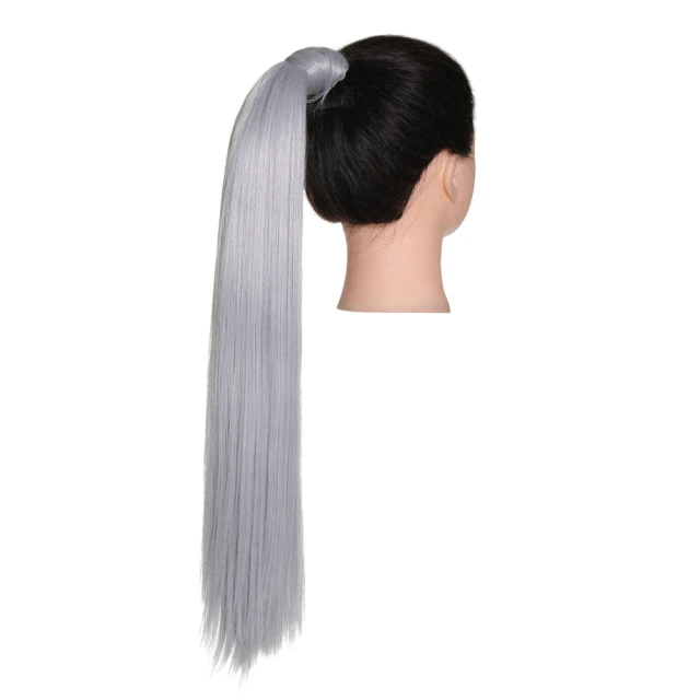 Synthetic straight long natural hair ponytail extension