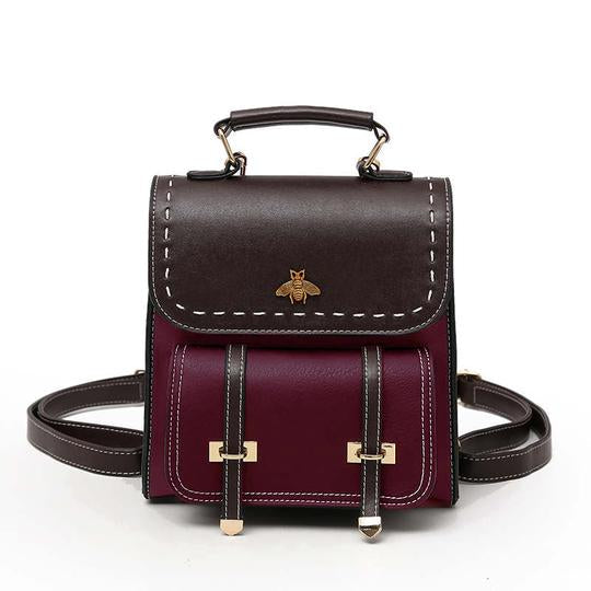 Little Bumblebee Leather Backpack iciCosmetic