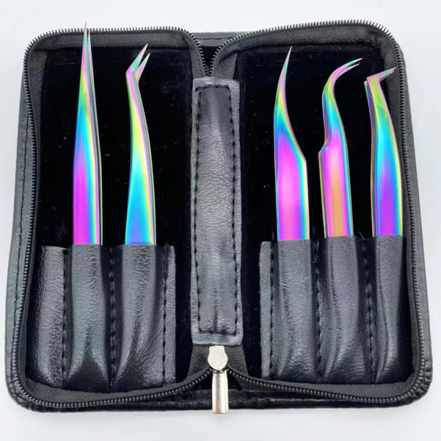 5Pcs eyelash extension tweezers lash applicator tool