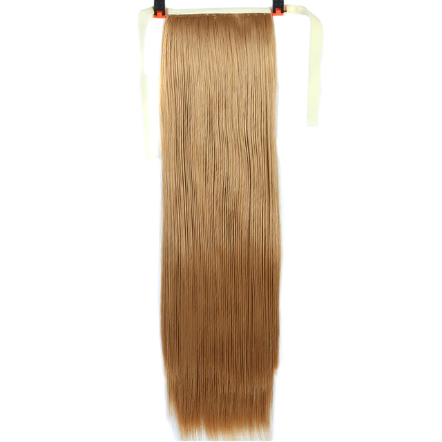 Synthetic Fiber Heat-Resistant Straight Hair With Ponytail Wig Hair