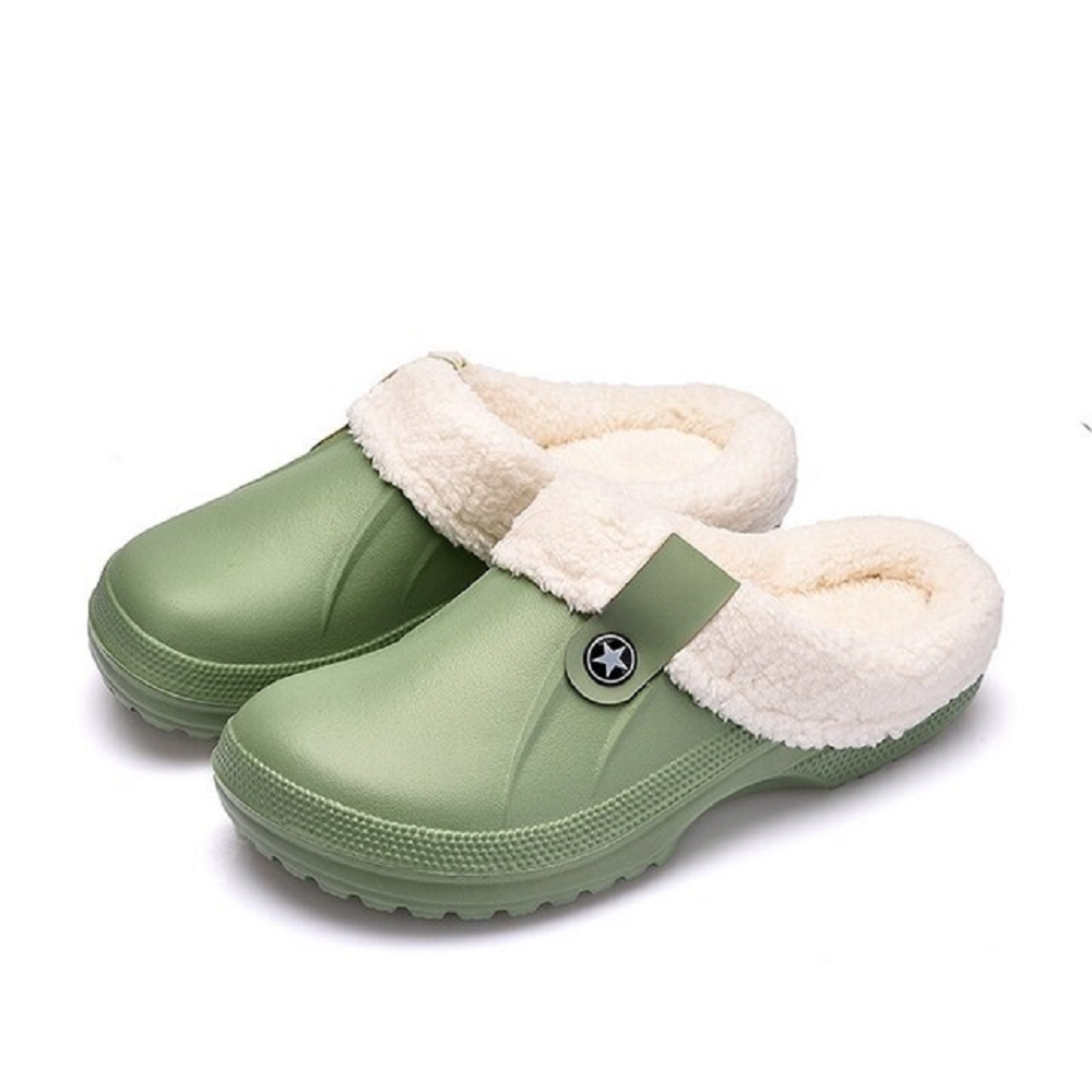 Waterproof mule clogs slippers winter warm unisex