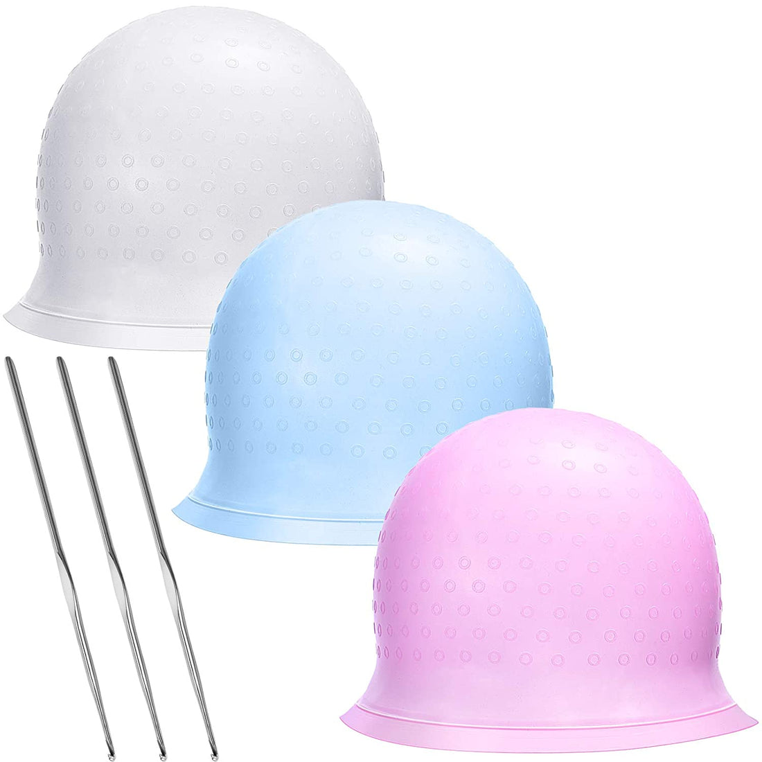 Reusable silicone hair colouring highlighting cap hair dyeing cap