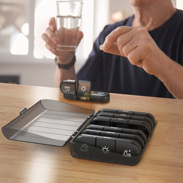 Pill box 7 days organizer with large compartments