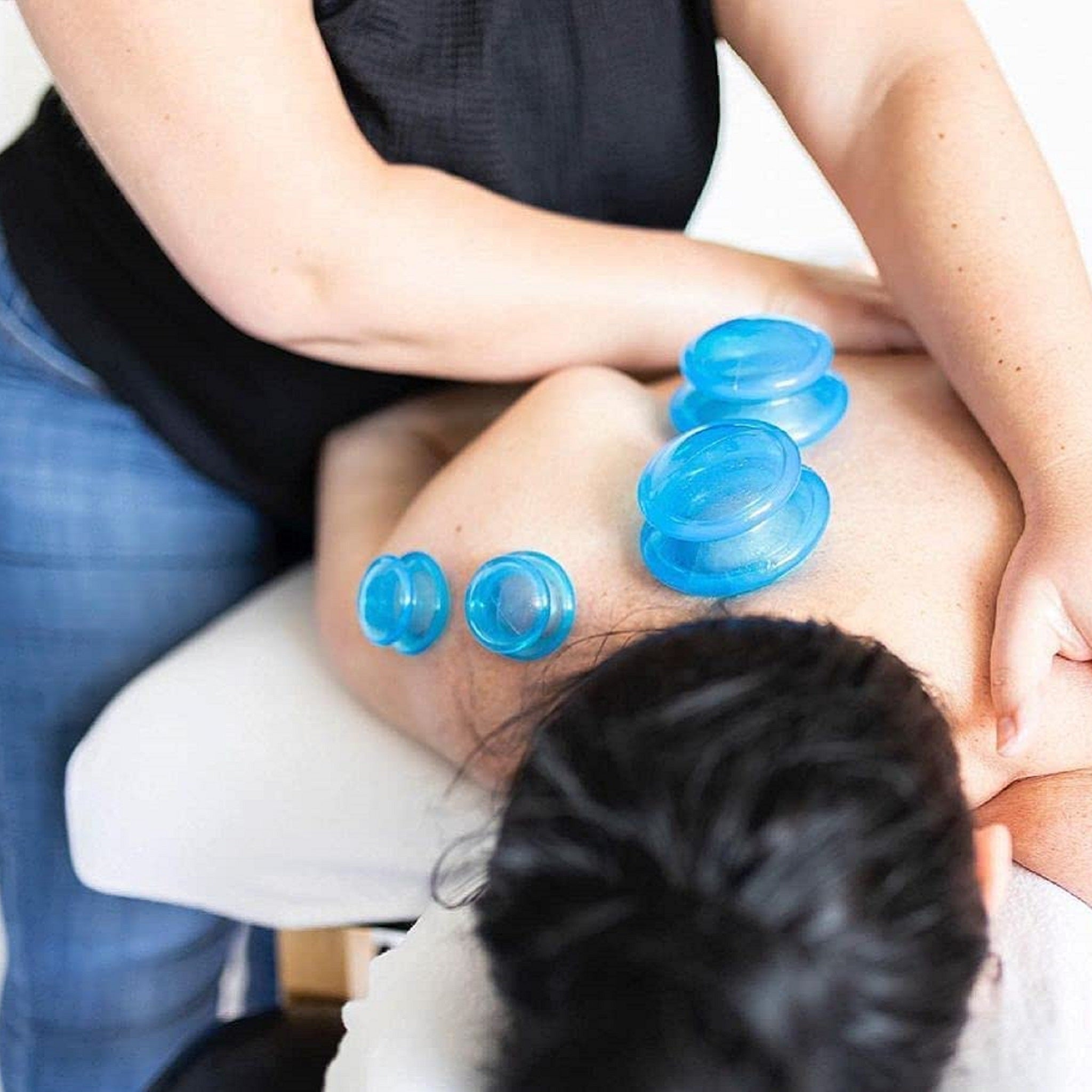 Silicone vacuum cupping set