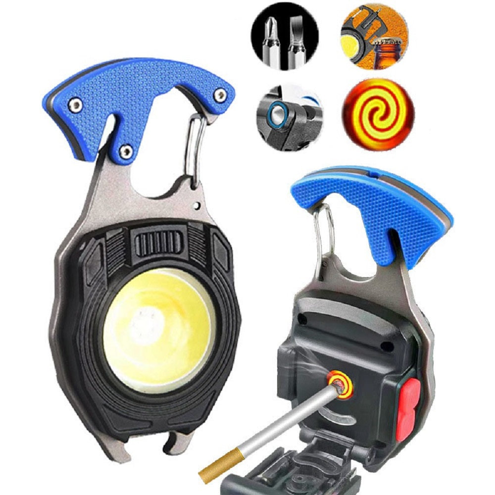Mini Rechargeable Led Flashlight keychain with Magnet Lantern