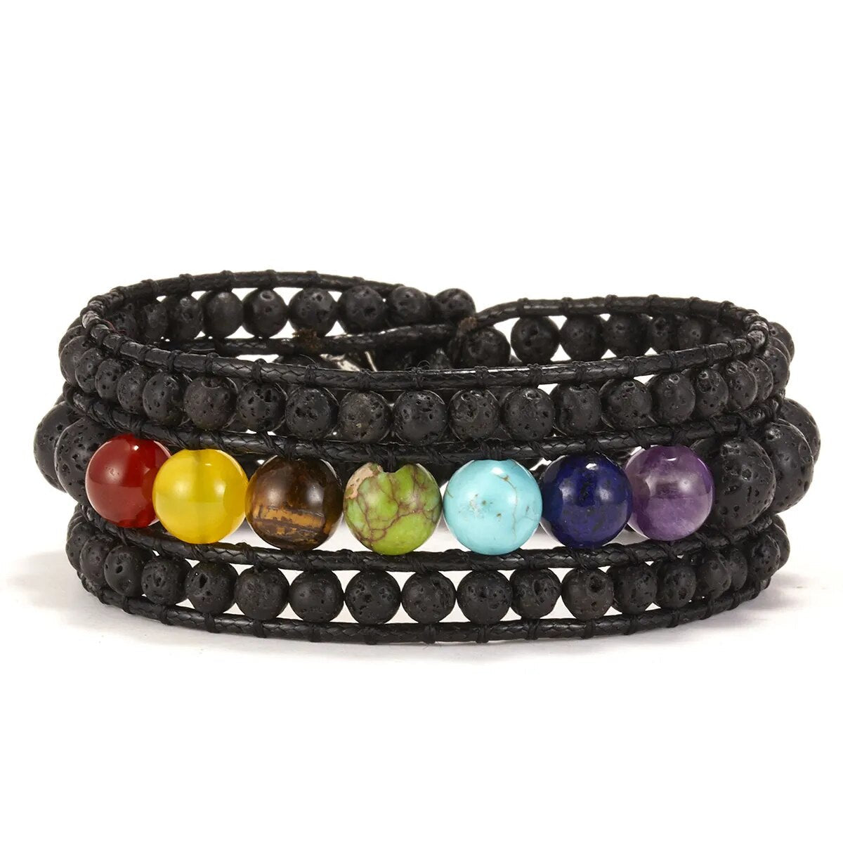 Natural Stone Braided chakra Bracelet for Men & Women