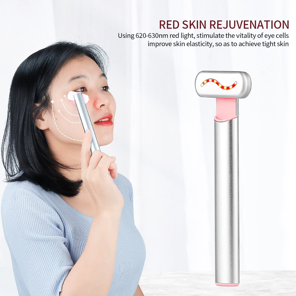 4-in-1 red light therapy face neck microcurrent massage anti-ageing skin