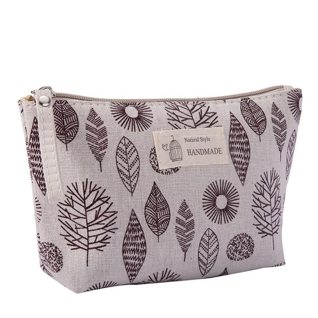 Canvas printed cosmetic bags multi-function travel organizer bag iciCosmetic
