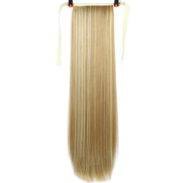 Synthetic Fiber Heat-Resistant Straight Hair With Ponytail Wig Hair