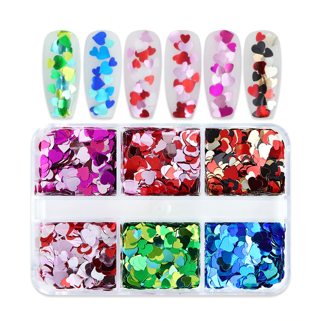 Nail art sequins glitter manihelp set