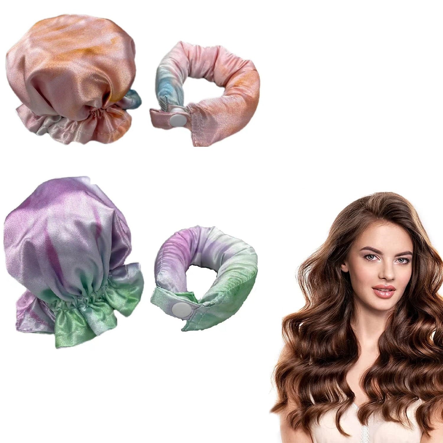 New Satin Heatless Hair Curling Set