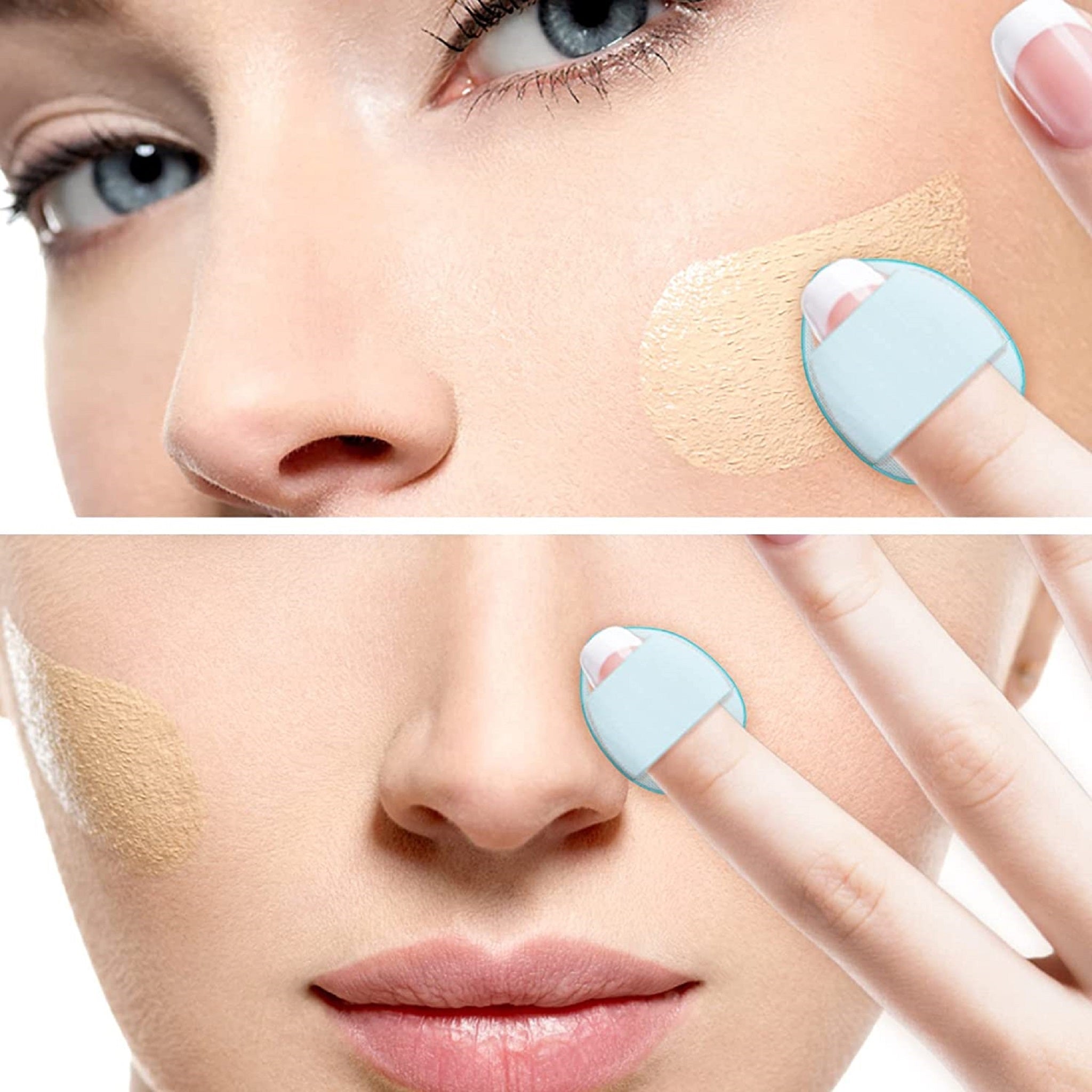 Mini finger puff foundation powder makeup sponge
