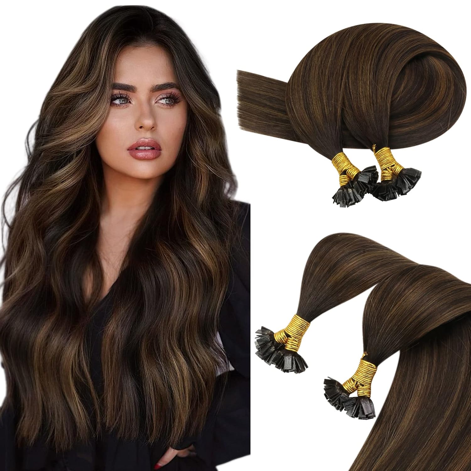 Natural Straight Keratin Hair Extensions