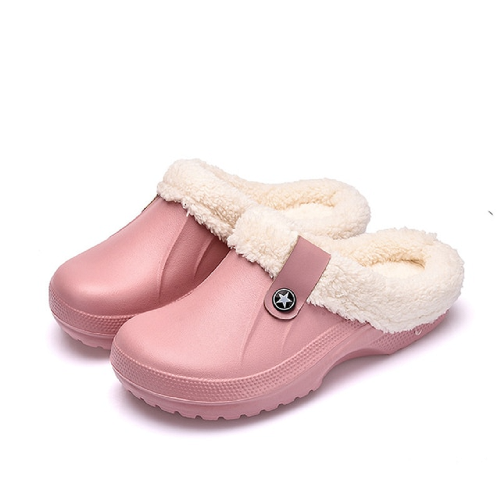 Waterproof mule clogs slippers winter warm unisex