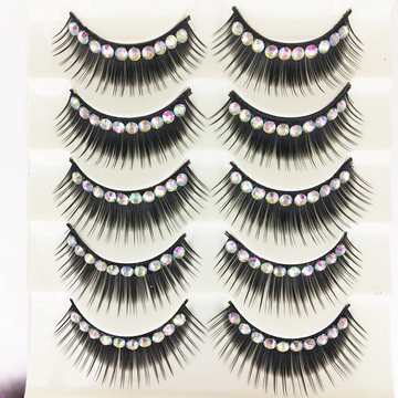 3D Thick Shiny Rhinestone False Eyelashes