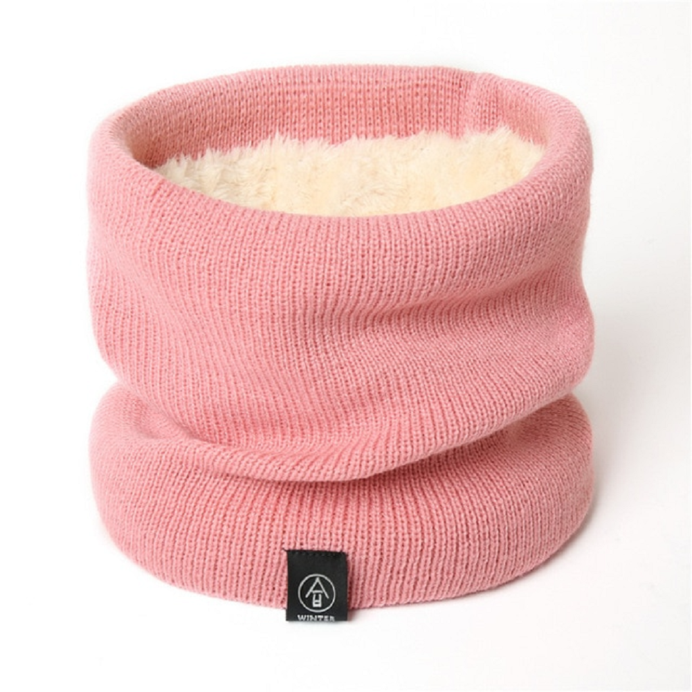 Unisex thermal neck warmer fleece tube winter scarf