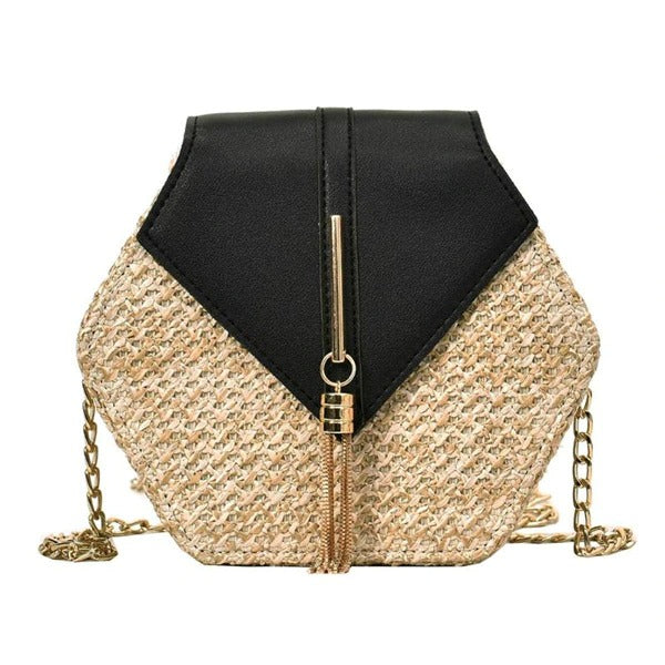 Rattan Handmade Woven Bohemian Shoulder HandBag