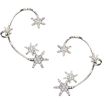 Diamond and zirconia earrings