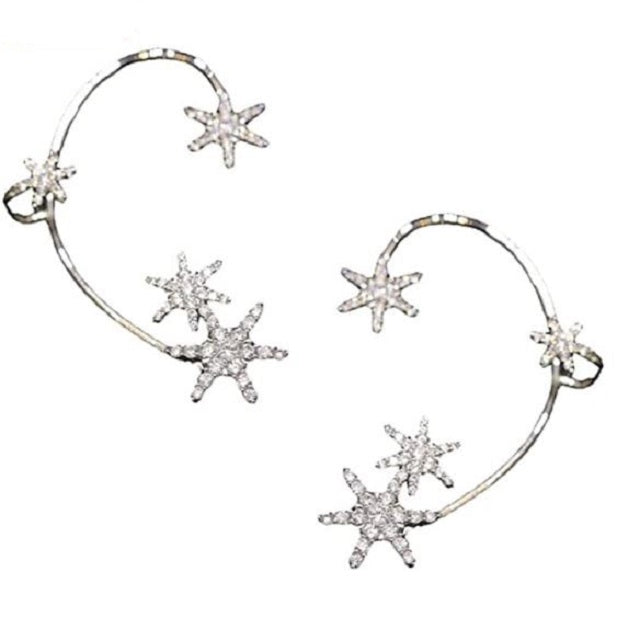 Diamond and zirconia earrings