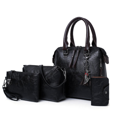 4pcs/Set Handbags PU Leather Messenger Bags iciCosmetic