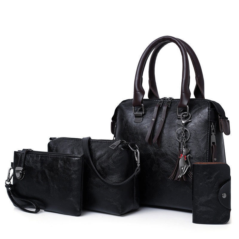 4pcs/Set Handbags PU Leather Messenger Bags iciCosmetic