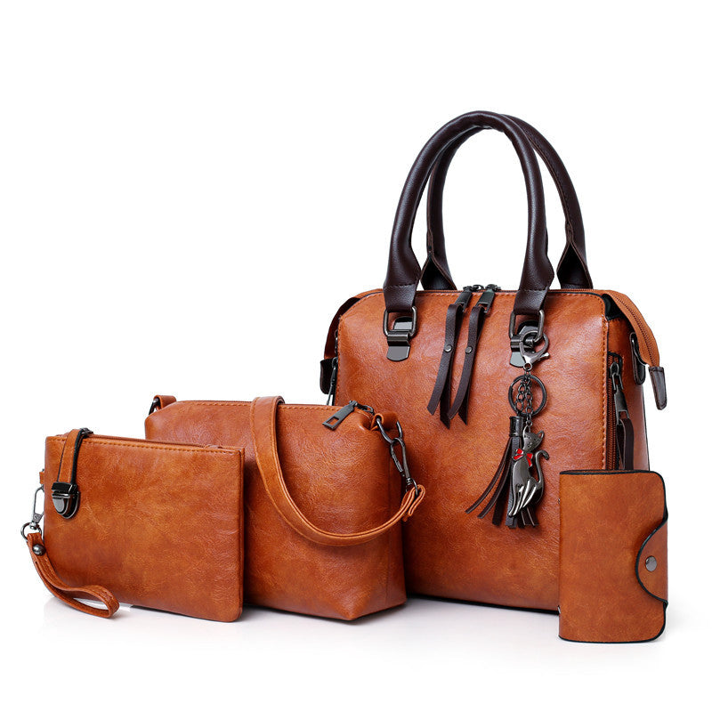 4pcs/Set Handbags PU Leather Messenger Bags iciCosmetic