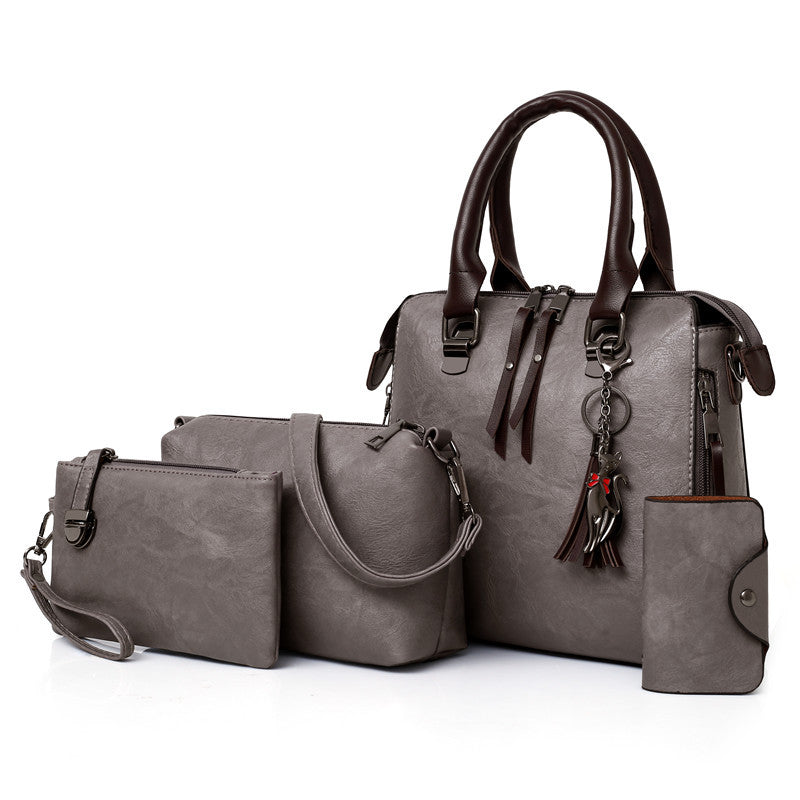 4pcs/Set Handbags PU Leather Messenger Bags iciCosmetic