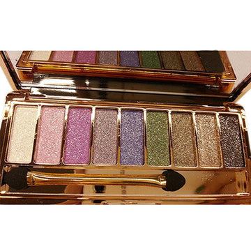 9 Colors Eyeshadow Palette Diamond Bright Shining Glitter With Brush
